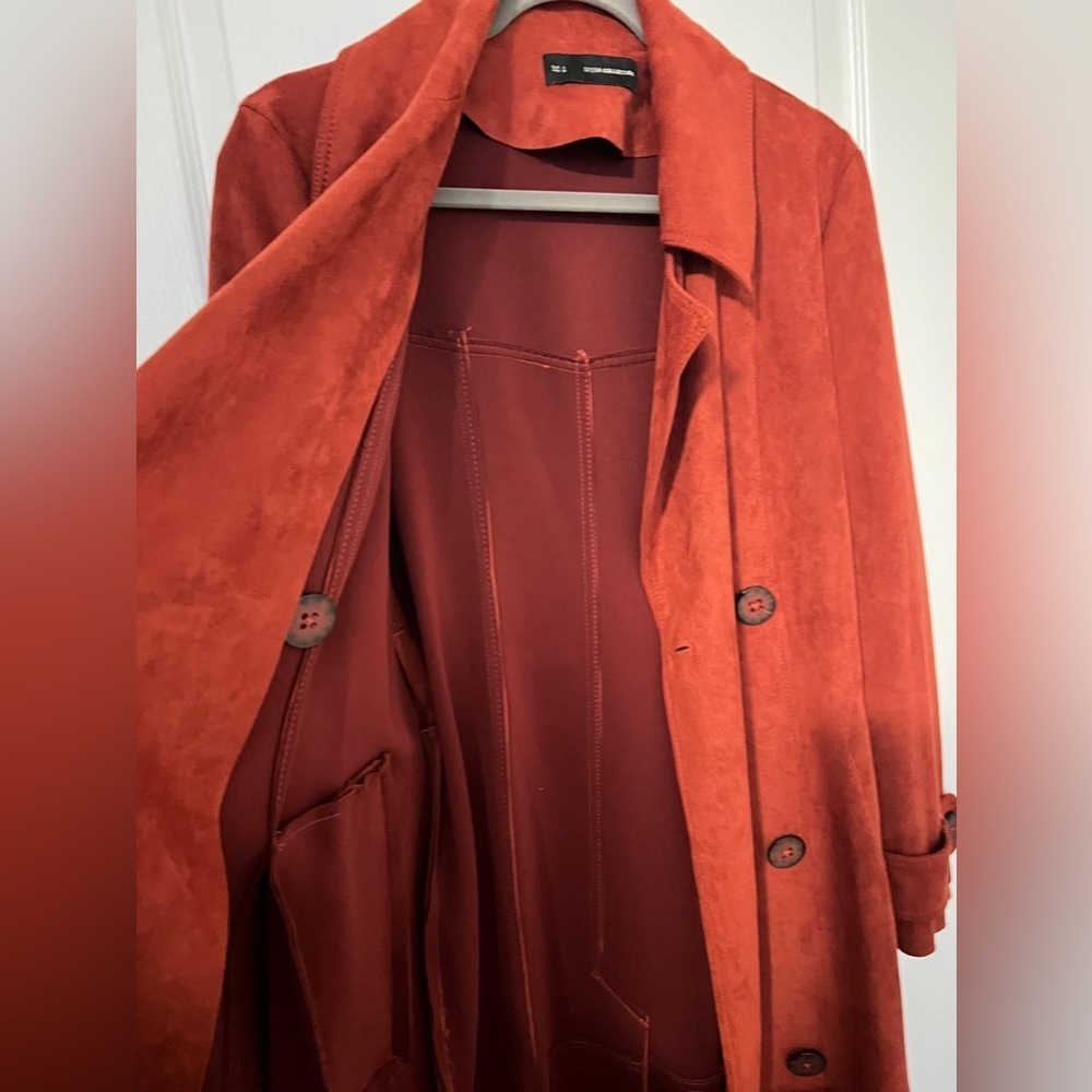 Sfera Collection Vibrant Orange Trench Coat - Picture 7 of 10